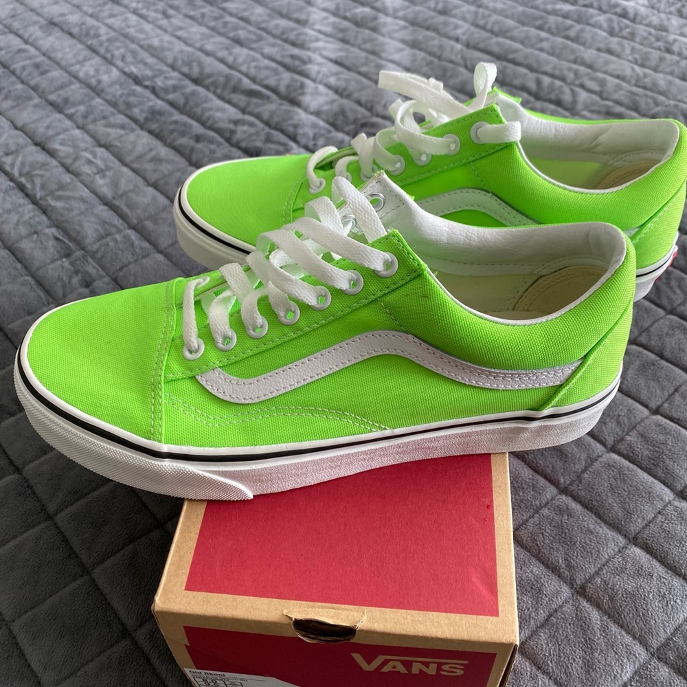 Vans Old Skool Neon Green Wmns 9.5/Mens 8.0